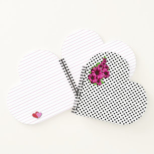 Carnet Plutôt Rose Fleurs Polka Dot
