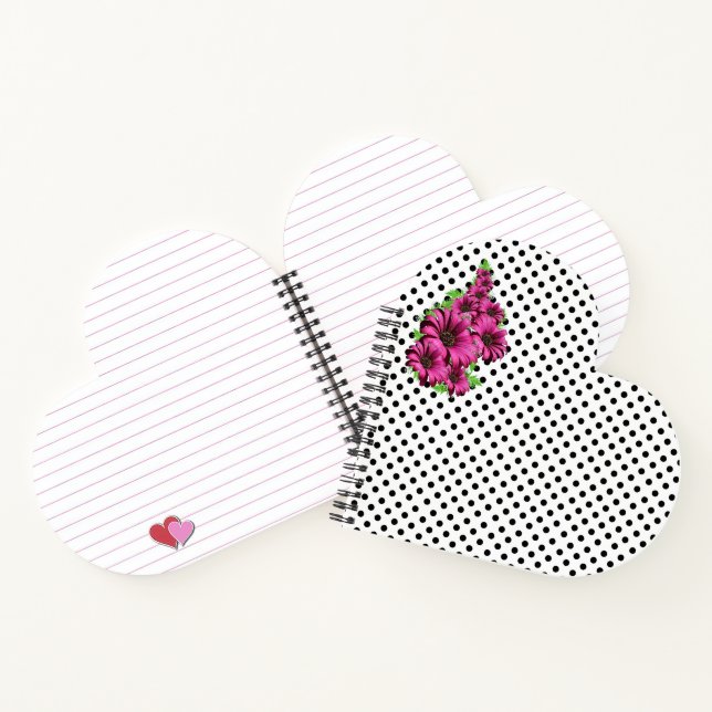 Carnet Plutôt Rose Fleurs Polka Dot (Intérieur)
