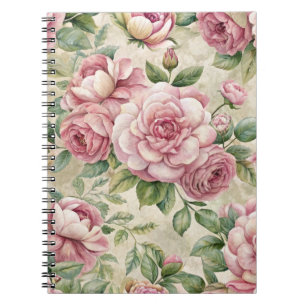 Carnet Plutôt Vintage Inspiré rose Floral