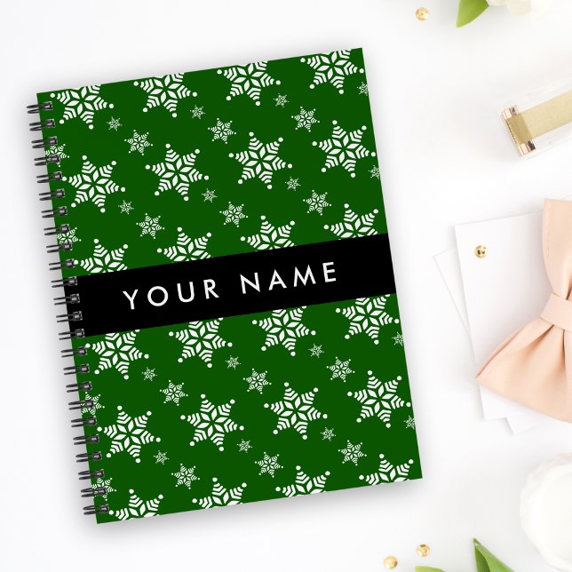 Carnet Pneus blancs, Vert, Votre nom, Personnaliser (Créateur téléchargé)