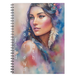Carnet Pocahontas Aquarelle Portrait