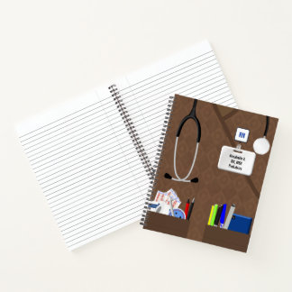 Carnet Poches Infirmières En Écrans Brown Personnalisées