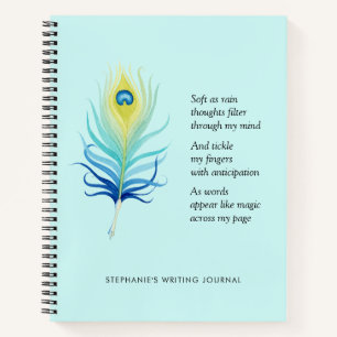 Carnet Poème de motivation pour les écrivains Peacock Qui