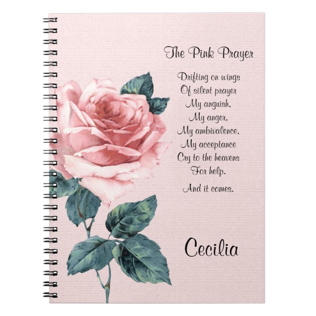 Carnet Poème inspirant d'espoir et de guérison (Devant)