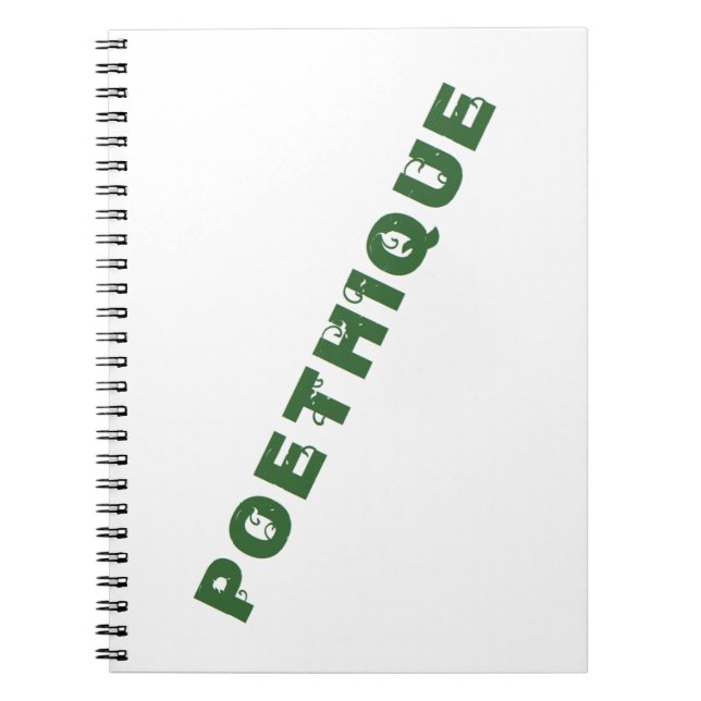 Carnet poétique verte (Devant)
