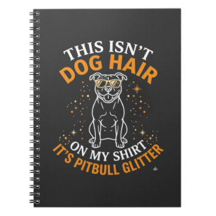 Carnet Poils de chien Pitbull Paillettes Lunettes de sole