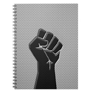 Carnet Poing de solidarité en fibre de carbone style d'im