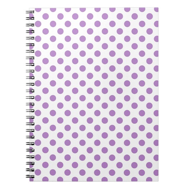 Carnet Point de polka pourpre (Devant)