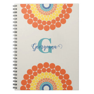Carnet Point d'été de la mer Égée - radiant monogramme Ma
