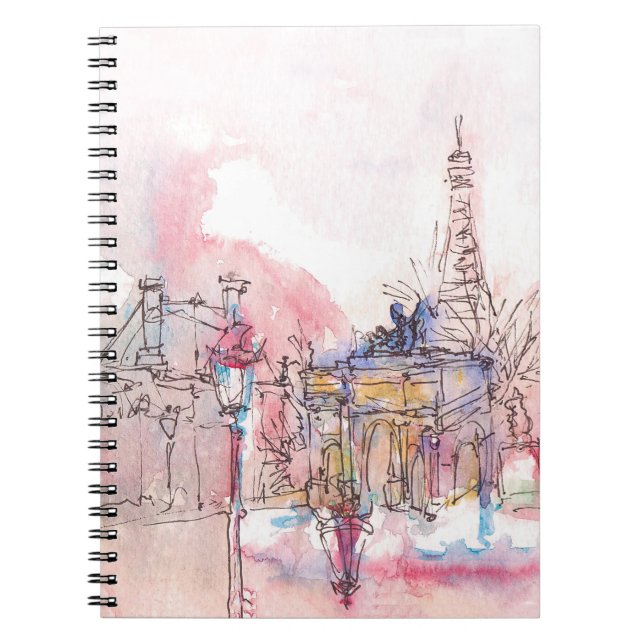 Carnet Point d'orgue de Paris avec aquarelle par temps de (Devant)