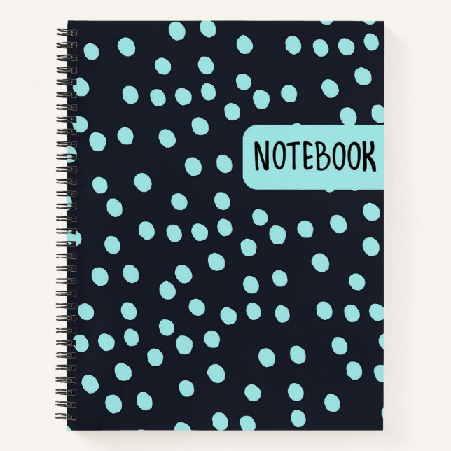 Carnet Point Polka bleu (Devant)