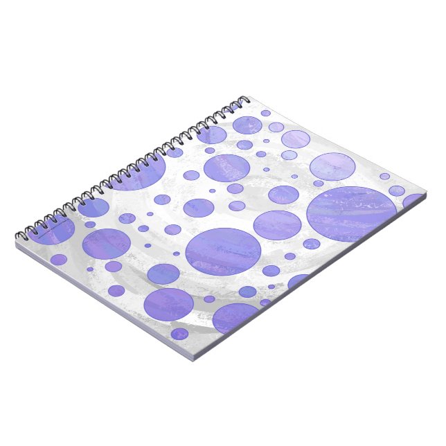 Carnet Point Polka Soleil Violet (Côté gauche)