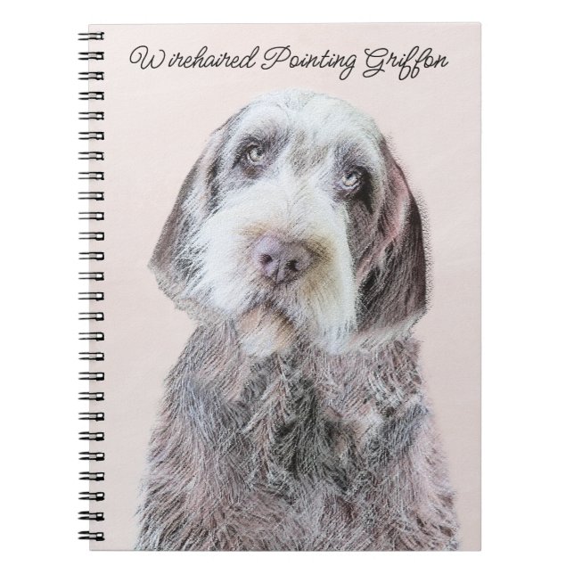 Carnet Pointing à poils durs Peinture Griffon - Art Chien (Devant)