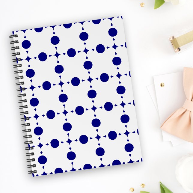 Carnet Points bleus de marine, Motif à pois, Pois (Créateur téléchargé)