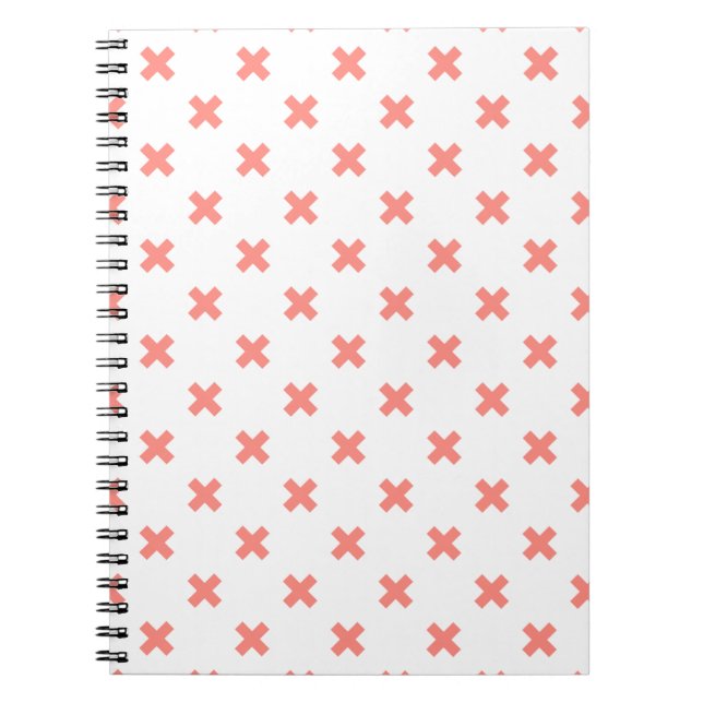 Carnet Points de croix pêche sur fond blanc (Devant)
