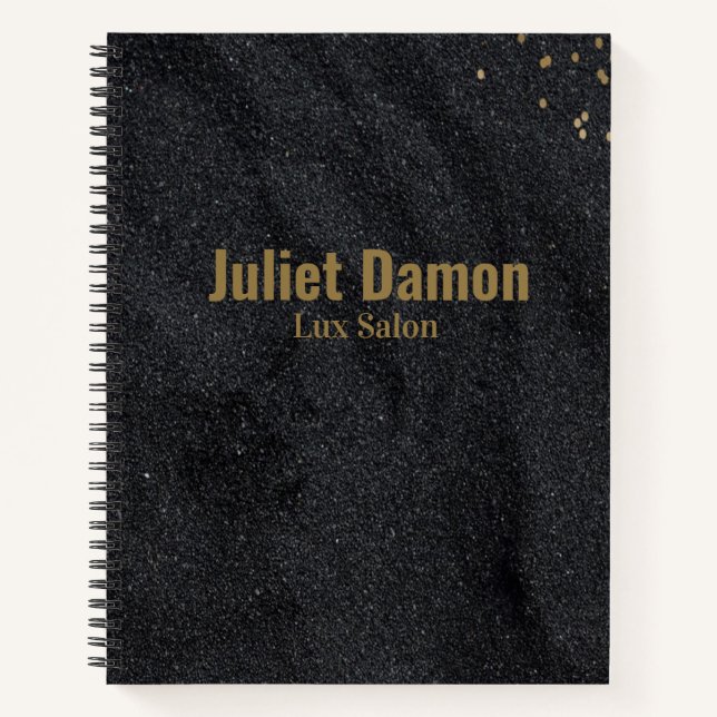 Carnet Points d'or noir au charbon de bois (Devant)