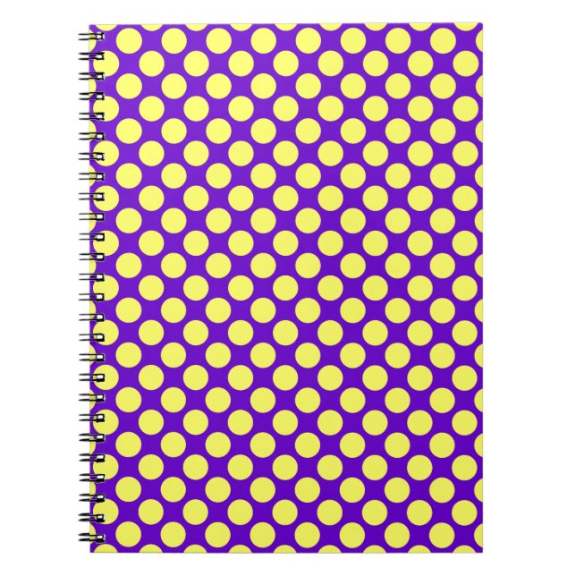Carnet Points jaunes sur fond violet STaylor (Devant)