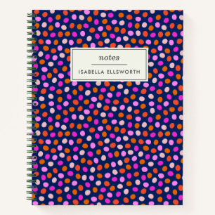 Carnet Points mignons Points Bleu Clair Violet Personnali