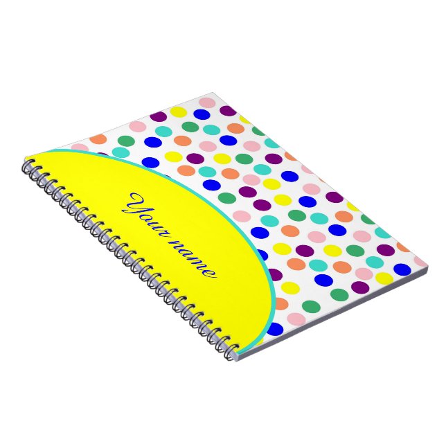 Carnet Points multicolores personnalisés (Côté Droit)