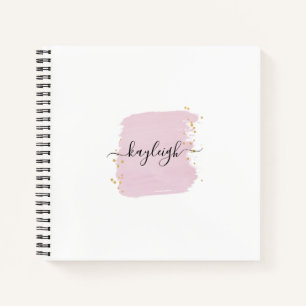 Carnet Points Or Broussailleux Brush Stroke
