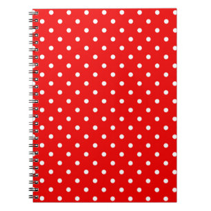 Carnet Points polka rouge