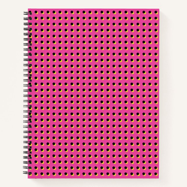 Carnet Points roses 80/90 Retro Neon Motif (Devant)