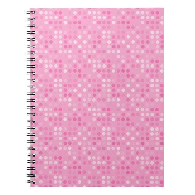 Carnet points roses et blancs (Devant)