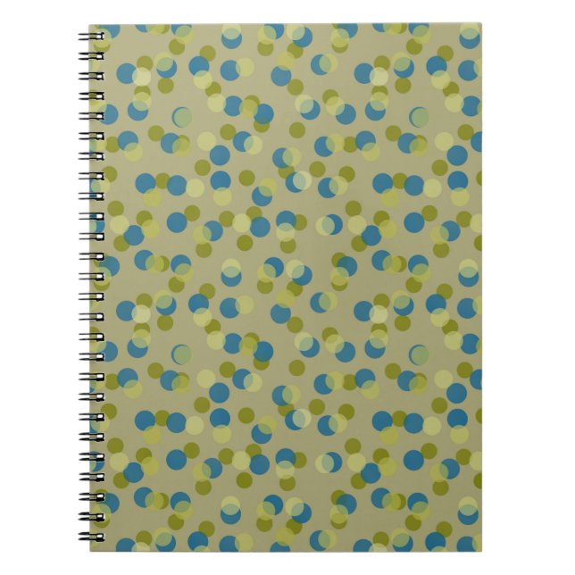 Carnet points verts, bleus et jaunes (Devant)