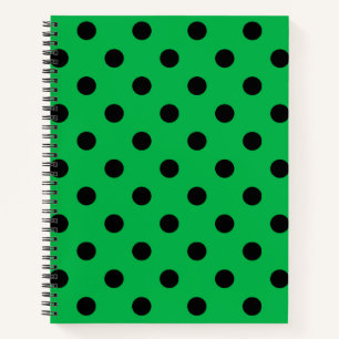 Carnet Points verts et noirs