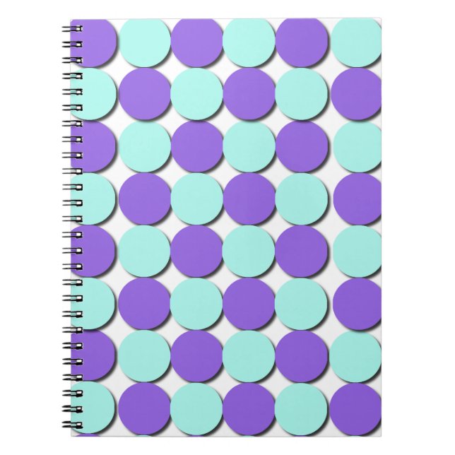Carnet Pois Aqua & Blue (Devant)