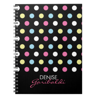 Carnet Pois au néon moderne élégant personnalisé