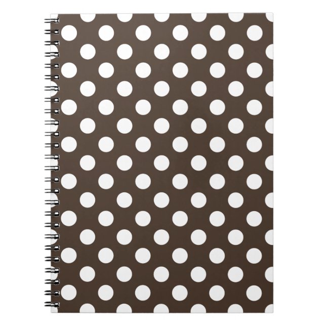Carnet Pois blancs sur brun (Devant)