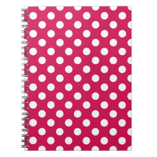 Carnet Pois blancs sur cerise
