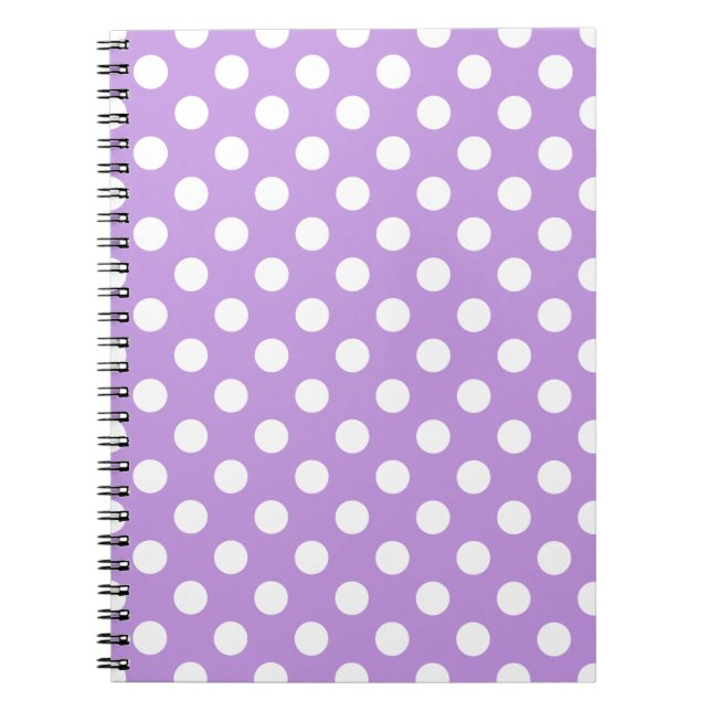 Carnet Pois blancs sur lilas (Devant)