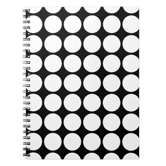 Carnet Pois blancs sur noir (Devant)
