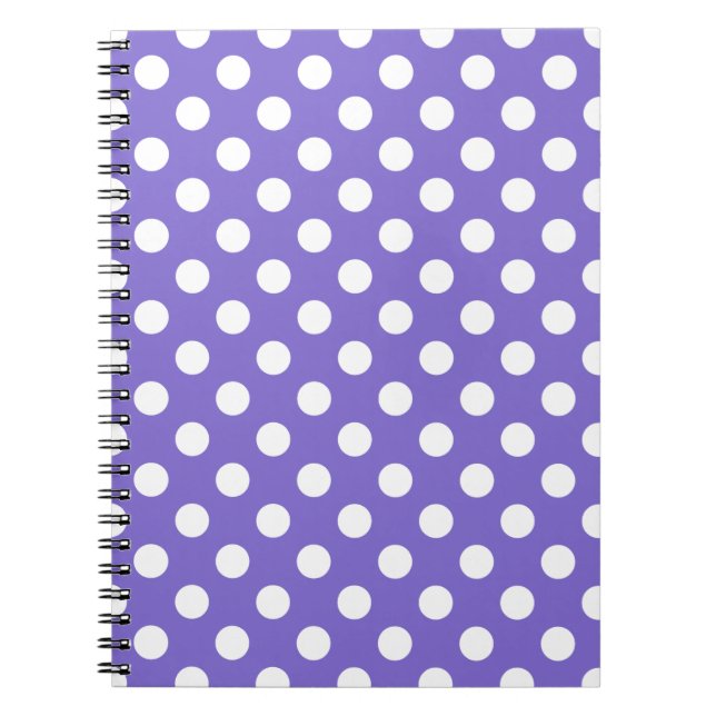 Carnet Pois blancs sur perwinkle (Devant)