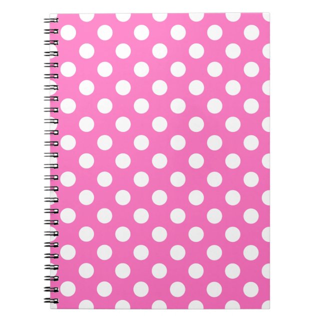 Carnet Pois blancs sur rose (Devant)