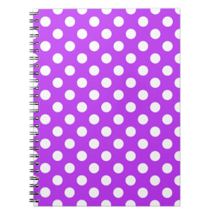 Carnet Pois blancs sur violet clair