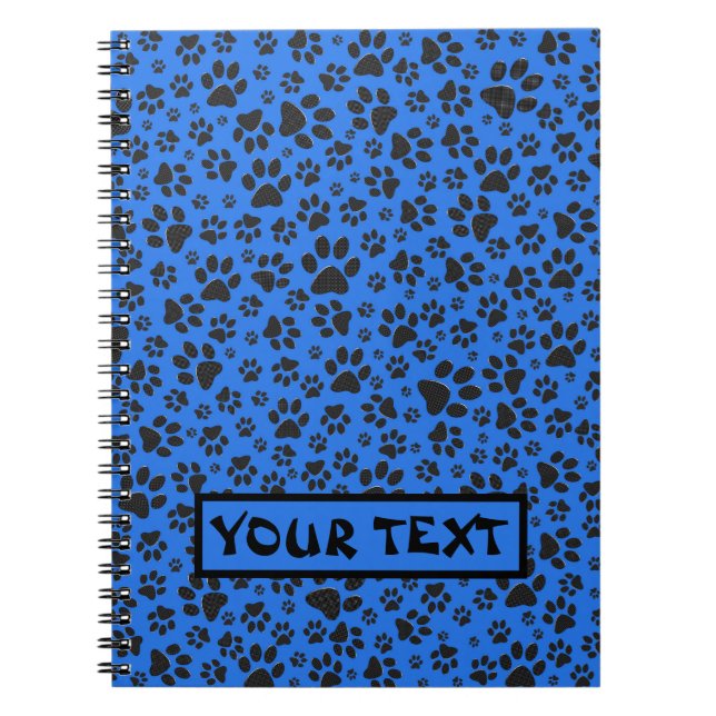 Carnet Pois de chien noir et blanc Pointe Polka sur le bl (Devant)