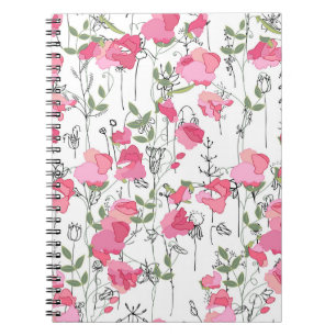 Carnet Pois doux : Texture Florale d'été.