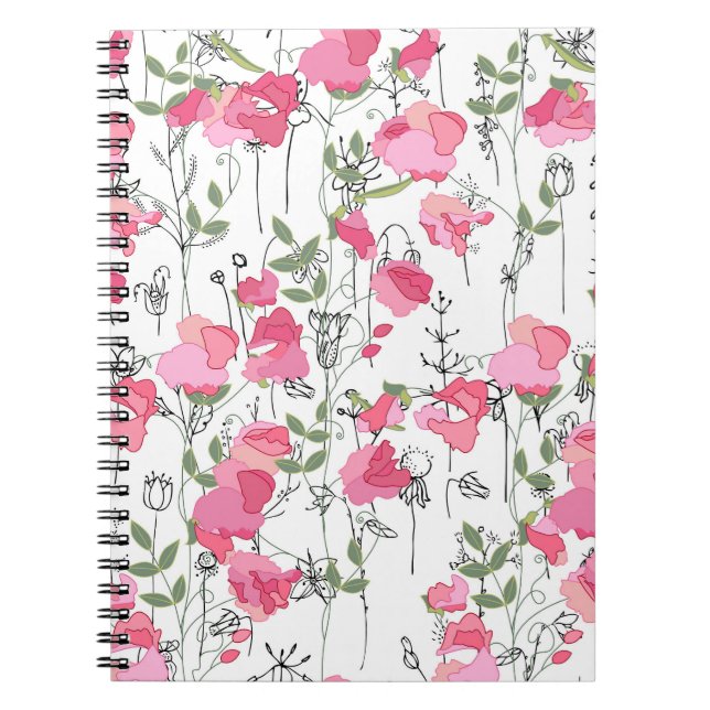 Carnet Pois doux : Texture Florale d'été. (Devant)