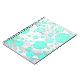 Carnet Pois en bon état de bleu d'Aqua de glace