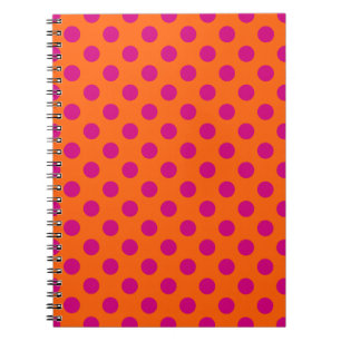 Carnet Pois Fuchsia orange