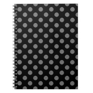Carnet Pois gris et noir