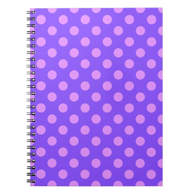 Carnet Pois Lilac sur periwinkle (Devant)