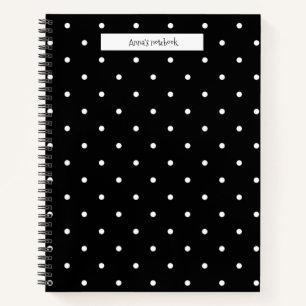 Carnet Pois noirs et blancs