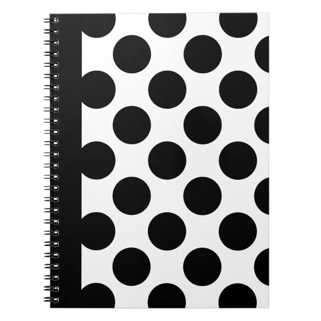 Carnet Pois noirs et blancs (Devant)