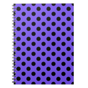 Carnet Pois noirs sur perwinkle