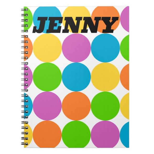 Carnet Pois PERSONNALISÉS Mod 1960's Super (Devant)