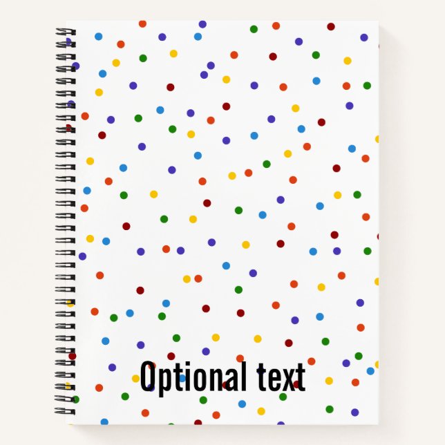 Carnet Pois Rainbow Confetti Motif (Devant)